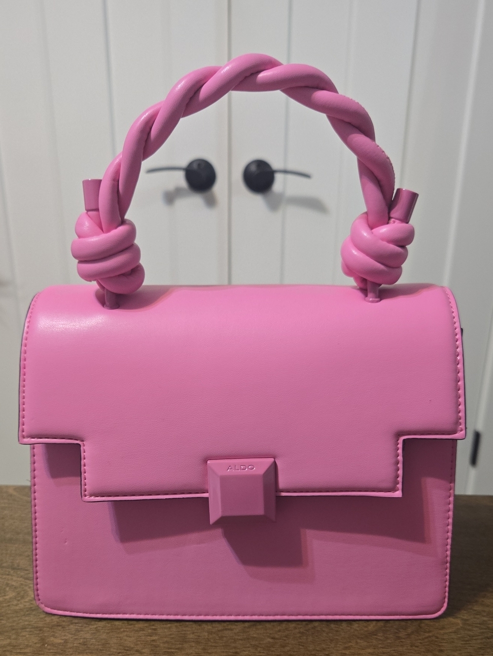 ALDO Pink Twisted-Handle Top-Handle Satchel